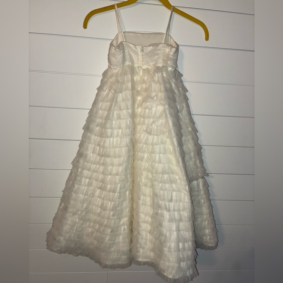 David's Bridal White Kids Dress - Picture 3 of 8
